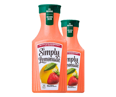 Simply Lemonade with Strawberry, 52 Fl Oz Bottle